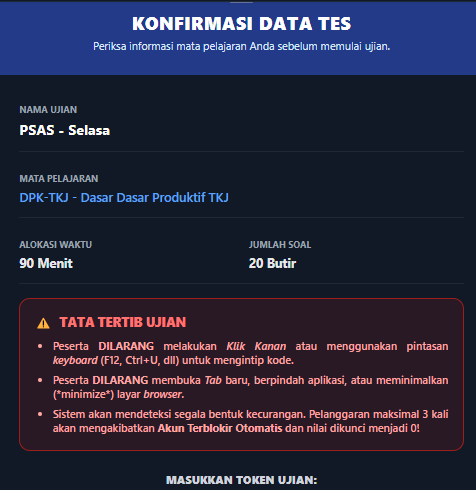Konfirmasi Data Tes